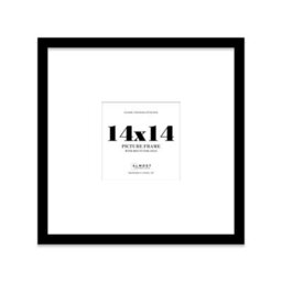 "14X14"" Black Picture Frame - 14X14"" Square Frame With 10X10"" Mount For 14X14""/10X10"" Pictures Art Deco Style Room Decor, 1 Pack" - thumbnail 1