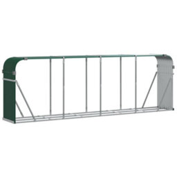 Walplus Log Holder Green 300X45X100 Cm Galvanised Steel - thumbnail 2