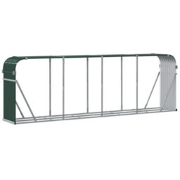 Walplus Log Holder Green 300X45X100 Cm Galvanised Steel - thumbnail 6
