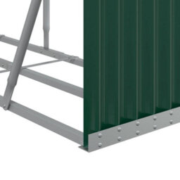 Walplus Log Holder Green 300X45X100 Cm Galvanised Steel - thumbnail 7