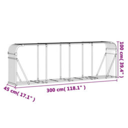 Walplus Log Holder Green 300X45X100 Cm Galvanised Steel - thumbnail 9
