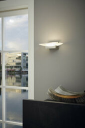 Satin Nickel Wall Light With Led Bulb - Adjustable Height & Warm White Glow - thumbnail 3