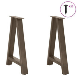 Berkfield Dining Table Legs A-Shaped 2 Pcs 50X(72-73) Cm Steel - thumbnail 3