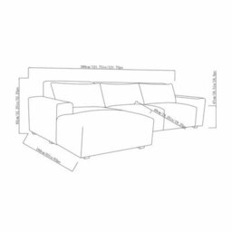 Zyllah Beige Fabric Corner Sofa With Chaise Ivory Natural Tones, Pocket Coil Cushions, Sinuous Spring Support, Reversible Cushions - thumbnail 2