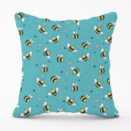 Warren Reed Designer Hand Drawn Busy Bees Outdoor Cushion 45Cm X 45Cm - thumbnail 1