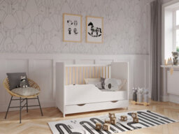 Love For Sleep Tokyo Cot Bed 120X60Cm With Drawer & Microfiber Quilted Mattress - thumbnail 4