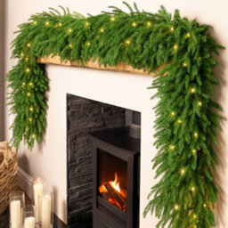 Marco Paul 9Ft Artificial Led Natural Pine Garland