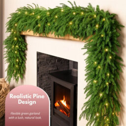 Marco Paul 9Ft Artificial Led Natural Pine Garland - thumbnail 5