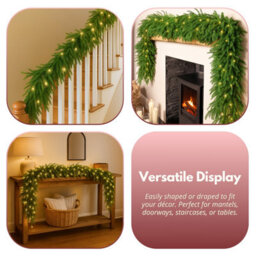 Marco Paul 9Ft Artificial Led Natural Pine Garland - thumbnail 8