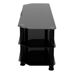 "Avf Classic 1.25M Glass Corner Tv Stand With Cable Management For Tvs Up To 60"" - Black" - thumbnail 3