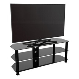 "Avf Classic 1.25M Glass Corner Tv Stand With Cable Management For Tvs Up To 60"" - Black" - thumbnail 4