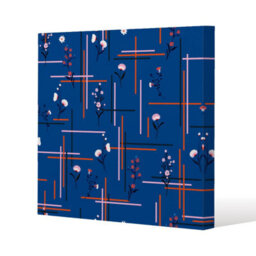 Andrew Lee Flowers With Check Grid For Fashion (Canvas Print) / 101 X 101 X 4Cm - thumbnail 1