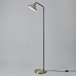 Litecraft Danica 1 Light Antique Brass Industrial Style Floor Lamp - thumbnail 3