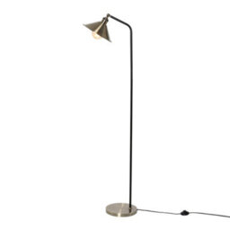 Litecraft Danica 1 Light Antique Brass Industrial Style Floor Lamp - thumbnail 2
