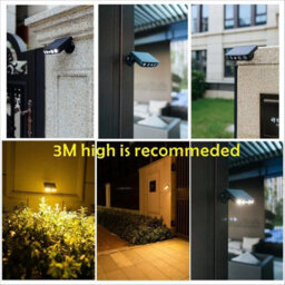 Solar Pir Motion Sensor Wall Light Outdoor Garden Security Ip65 - thumbnail 3
