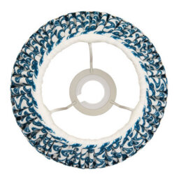 Loops Set Of 2 Elegant Handcrafted Marlin Blue Tapered Lamp Shades For Stylish Home Decor - thumbnail 4