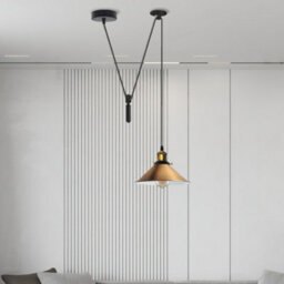 Retro Industrial Pendant Light Single Flame Spider Lamp In Yellow Brass, Adjustable 195Cm Cord, E27 Socket - thumbnail 3