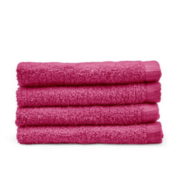 Catherine Lansfield Quick Dry Plain 30X30 Cm Face Cloth 4 Pack Hot Pink - thumbnail 3