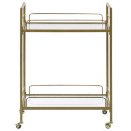 Beliani Kitchen Trolley Veneta Metal Gold - thumbnail 5