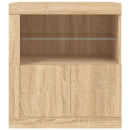 Berkfield Sideboard With Led Lights Sonoma Oak 60.5X37X67 Cm - thumbnail 6