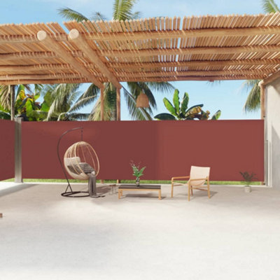 Berkfield Retractable Side Awning Brown 200X1200 Cm - image 1