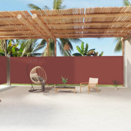 Berkfield Retractable Side Awning Brown 200X1200 Cm - thumbnail 1