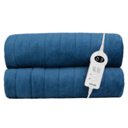 Abode Electric Blanket Blue Heated Throw Microfleece With 9 Heat Settings Aht1001Blu - thumbnail 8