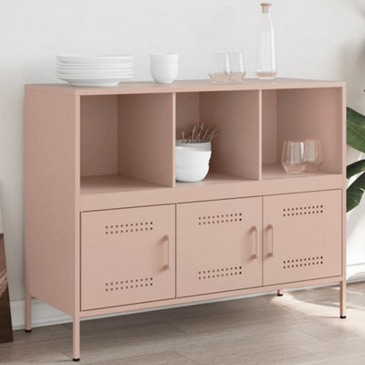 Berkfield Sideboard Pink 100.5X39X79 Cm Steel - image 1