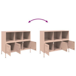 Berkfield Sideboard Pink 100.5X39X79 Cm Steel - thumbnail 9