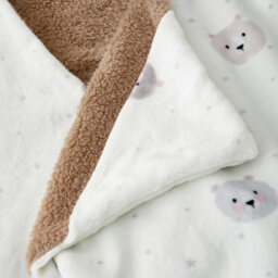 Catherine Lansfield Cosy Bear So Soft Fleece Hooded Blanket Natural - thumbnail 3