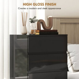 Homcom Bedroom Chest Of Drawers, 5 Drawers Dresser, Drawer Unit, Black - thumbnail 5