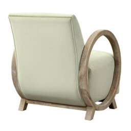 Wyld Haus Aracaju Sage Velvet Armchair With Oak Ring Arms - thumbnail 4
