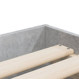 Berkfield Bed Frame With Drawers Without Mattress Concrete Grey 90X200 Cm - thumbnail 9