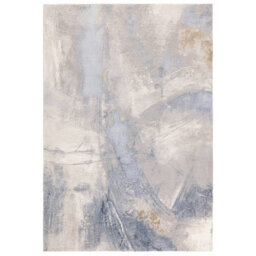 Underfoot Abstract Rug Blue Beige Modern Large Small High Low Pile Living Room Bedroom - thumbnail 2