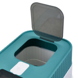 Thehotsale Green & White Large Fully Enclosed Cat Litter Box With Uv Sterilization And Scoop - thumbnail 7