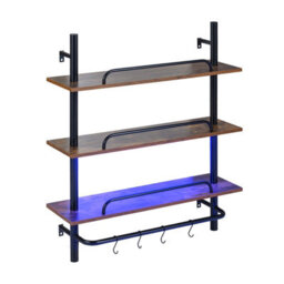 Gainoom Floating Shelves For Wall 3-Tier Industrial Pipe Shelving With Led Light - thumbnail 8