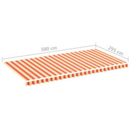 Berkfield Replacement Fabric For Awning Yellow And Orange 6X3 M - thumbnail 6