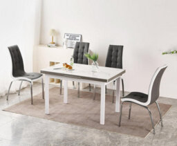 Furnizone UK Jade 4-Seater Ceramic White Marble Effect Extending Dining Table - thumbnail 6