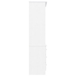 Vidaxl Bookcase With Drawers Alta White 60X35X142 Cm Solid Wood Pine Bookcases - thumbnail 5