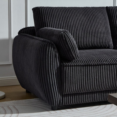 UK Leisure World Dark Grey Charcoal Fabric Sofa Sofa Set Suites Settee 3 2 1 Seater Soft Sofa - image 1