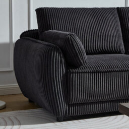 UK Leisure World Dark Grey Charcoal Fabric Sofa Sofa Set Suites Settee 3 2 1 Seater Soft Sofa - thumbnail 1