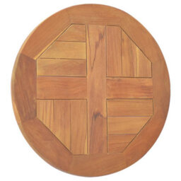 Berkfield Table Top Solid Teak Wood Round 2.5 Cm 40 Cm - thumbnail 3