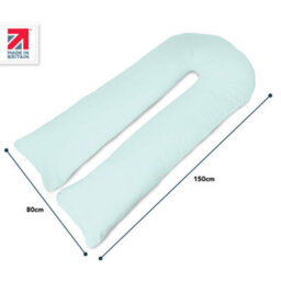 Big C U Shaped Maternity Pregnancy Full Body Support Pillow With Navy Cover - thumbnail 2
