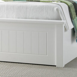 New England Solo White Wooden Ottoman Storage Bed - Single 3Ft Bed Frame - thumbnail 4