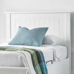 New England Solo White Wooden Ottoman Storage Bed - Single 3Ft Bed Frame - thumbnail 3