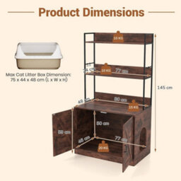 Industrial Storage Cabinet Cat Furniture W/4 Hooks - thumbnail 2