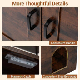 Industrial Storage Cabinet Cat Furniture W/4 Hooks - thumbnail 6