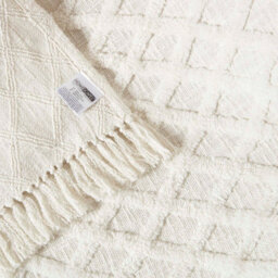 Homescapes White Diamond Cotton Tufted Throw 125 X 150 Cm - thumbnail 5