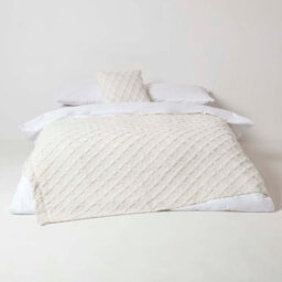 Homescapes White Diamond Cotton Tufted Throw 125 X 150 Cm - thumbnail 3
