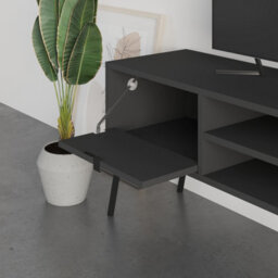 Decortie Naive Anthracite Grey Uv Pattern Tv Stand For Tvs Up To 55-Inch (W) 143Cm - thumbnail 4